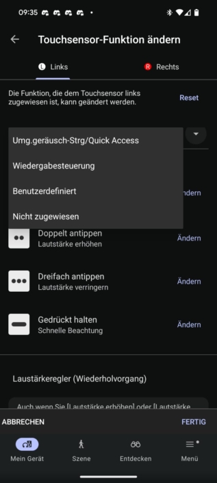 Sony WF-1000XM6 – Bedienung
