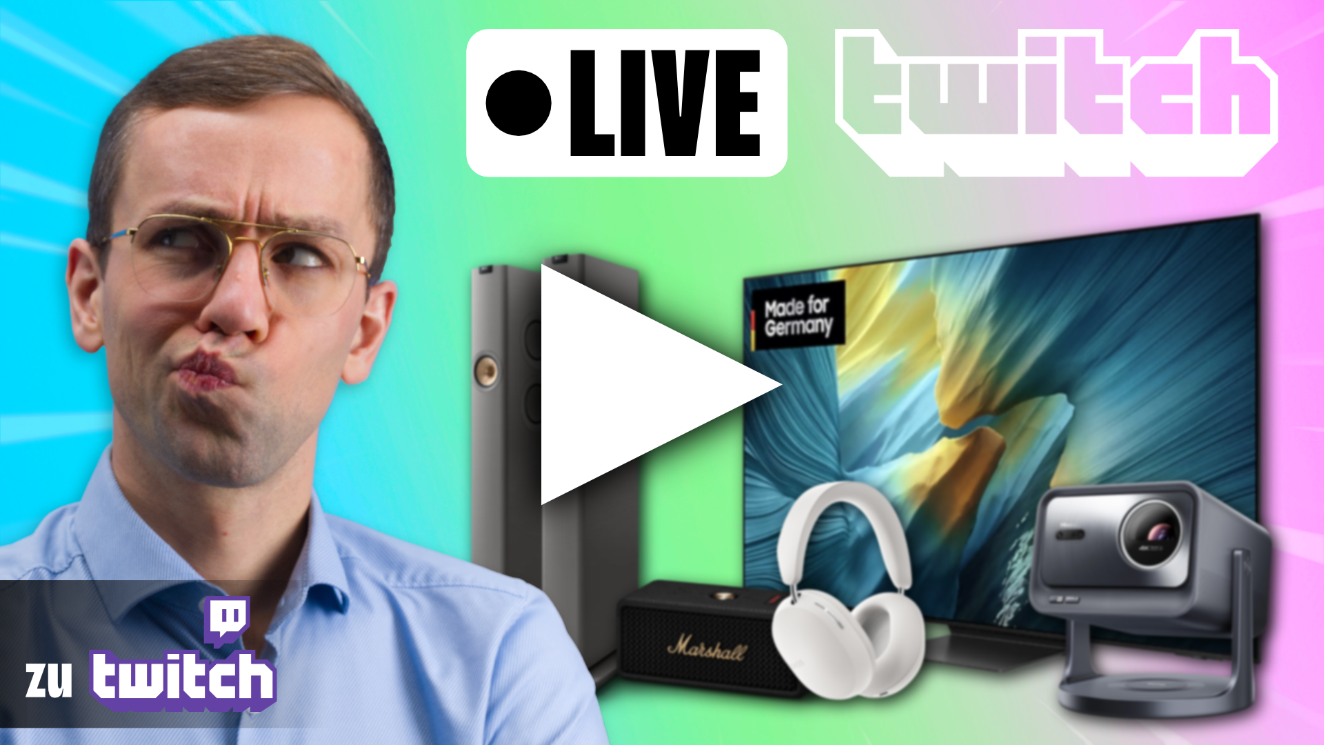 Live Beratung auf twitch mit Vitus - Fernseher, Lautsprecher, Soundbars, Kopfhörer & mehr! Aktuelle Deals & Angebote