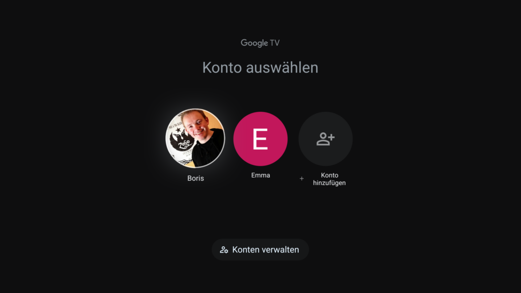 Google TV Konten