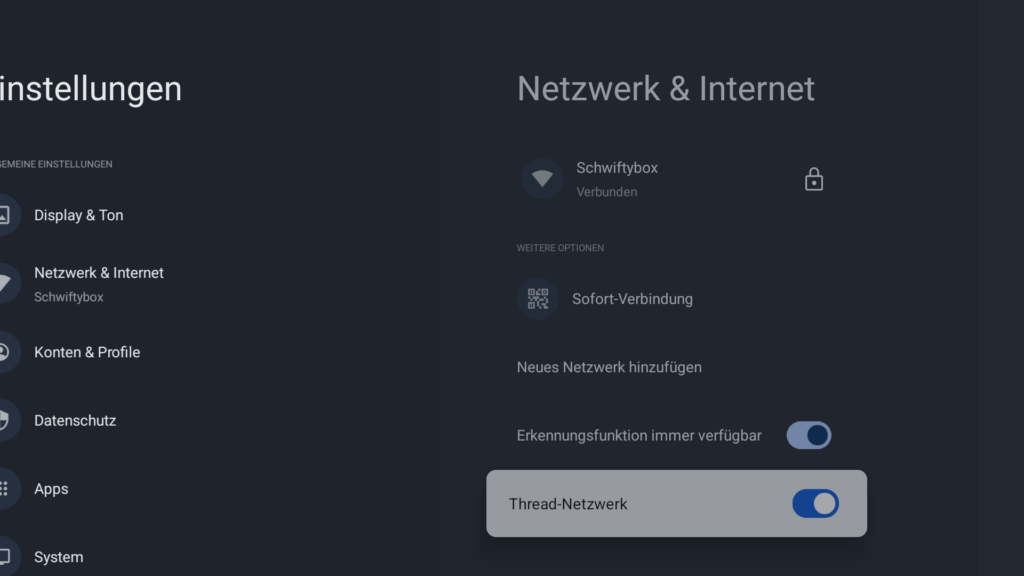 Google TV Streamer Thread Border Router.