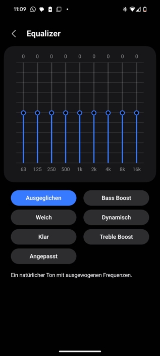 Samsung Galaxy Buds4 – Screenshot EQ