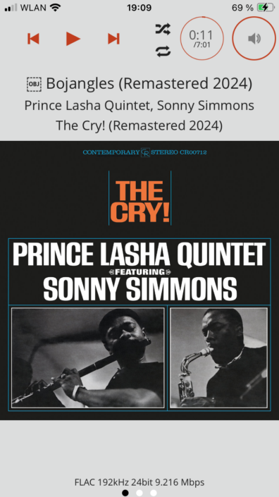 Audiolab 9000N App Screenshot Wiedergabe