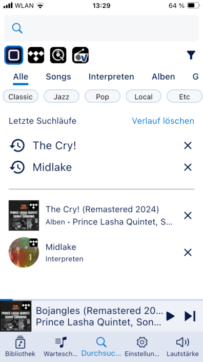 Aurender A1000 – Screenshot