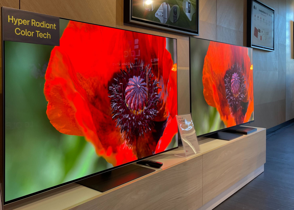 Die neuen LG OLED der Oberklasse bieten "Hyper Radiant Color Tech".
