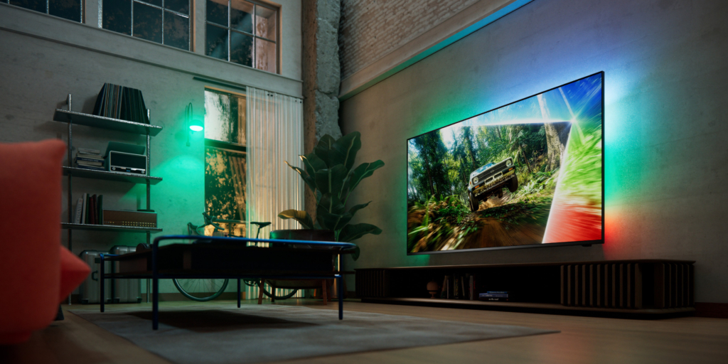 Neue Smart-TVs wie der Philips MLED981 beherrschen AmbiScape für eine stimmungsvolle Beleuchtung.
