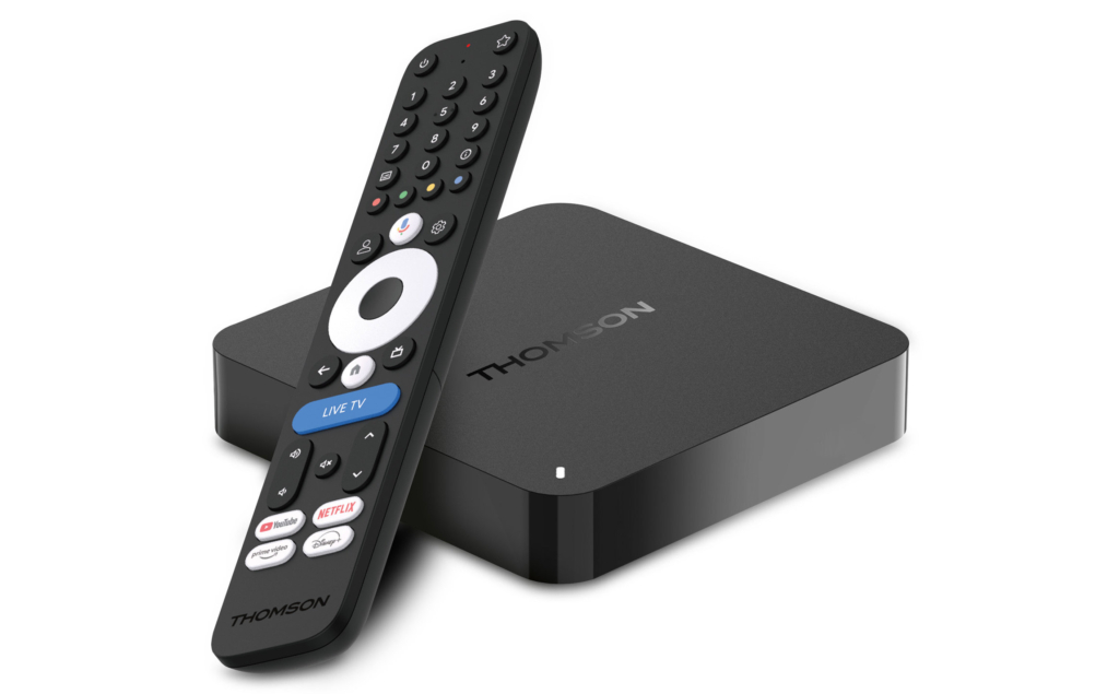 Die Thomson Streaming Box 245 kommt mit einer Sprachfernbedienung. 