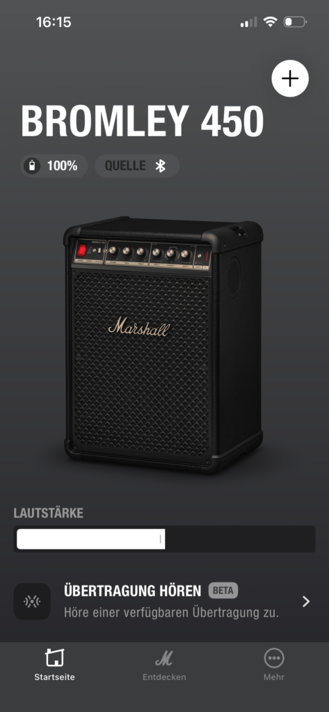 Marshall Bromley 450 im Test – App