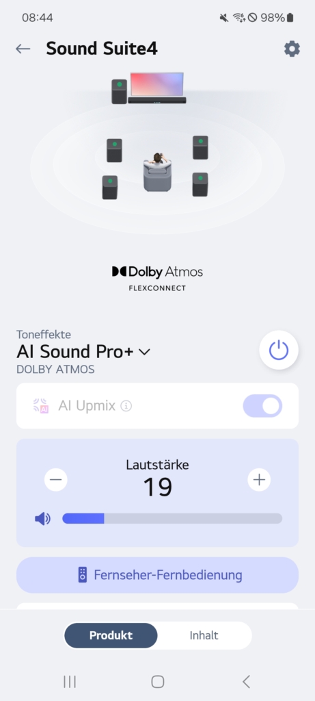 LG ThinQ App Startseite