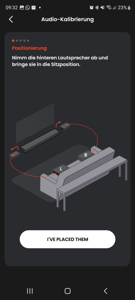 JBL One App Kalibrierung