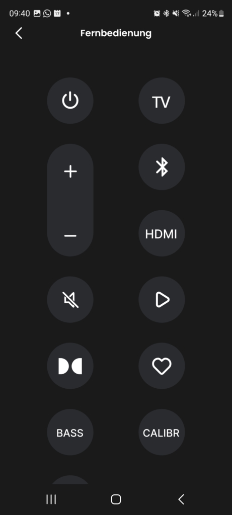 JBL One App Fernbedienung