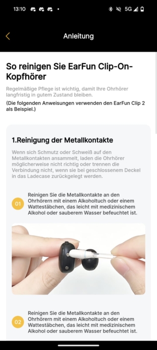 EarFun Clip 2 – App Screenshot