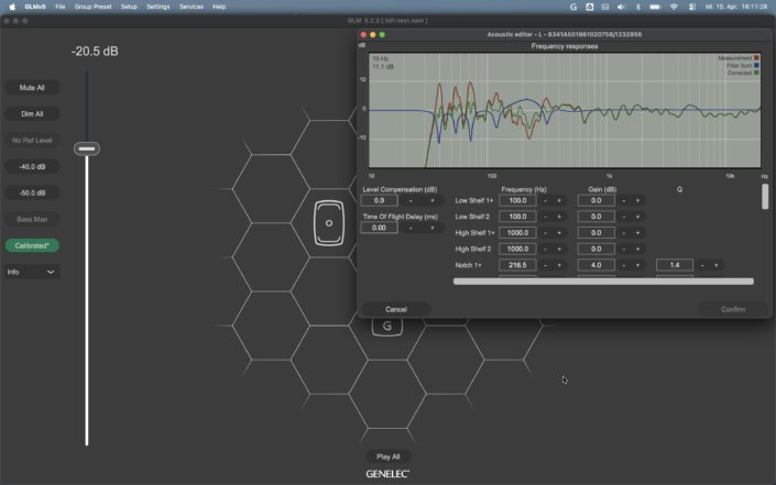 Genelec 8341A GLM-Software Raumkalibrierung Links