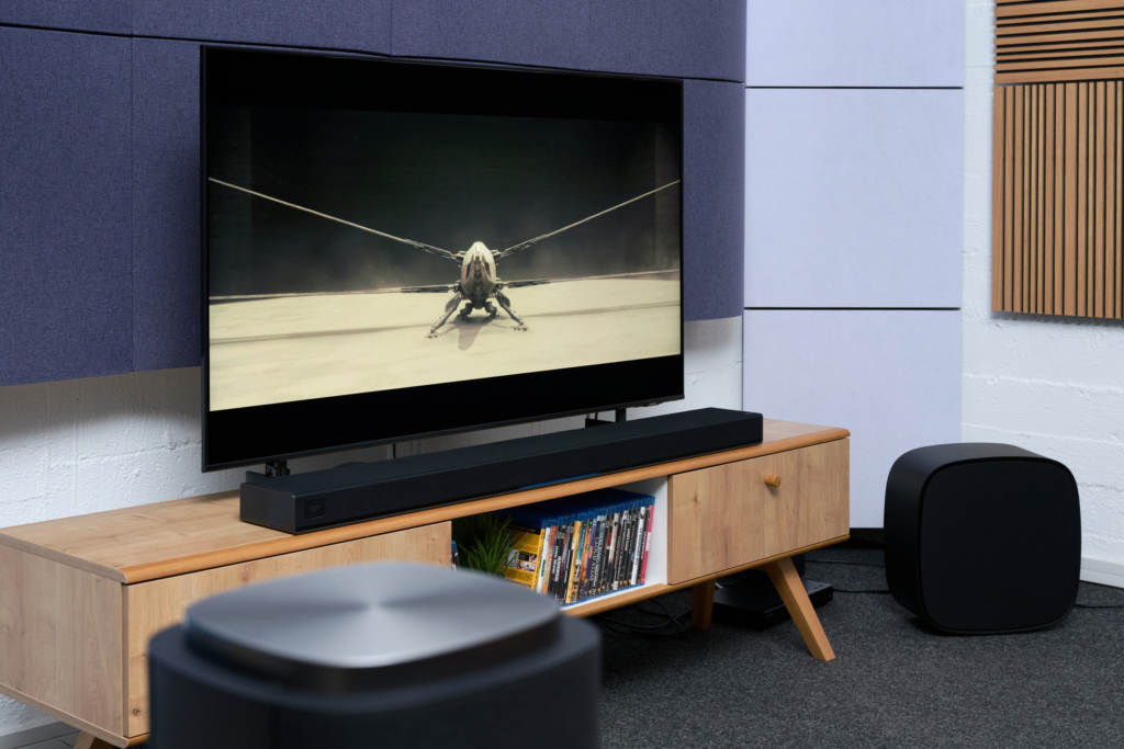 Testsituation Dune Soundbar, Sub und Rears