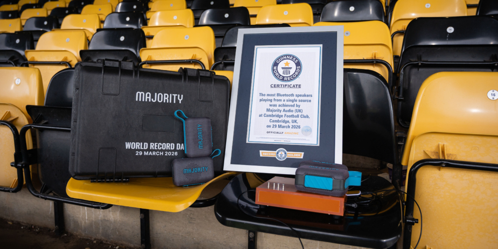 Über 1.500 Bluetooth-Speaker von Majority wurden kabellos synchronisiert.