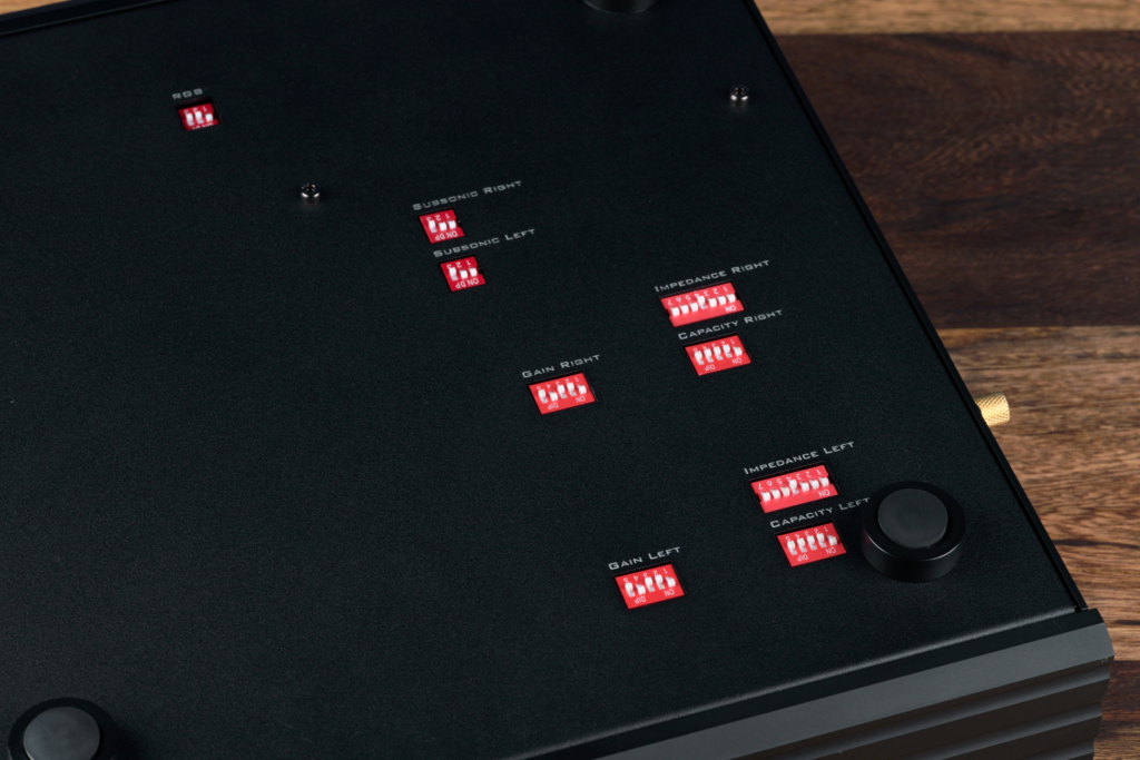 Thorens MC 1600 DIP-Schalter Unterseite