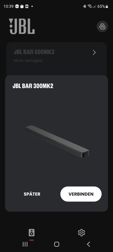 JBL One App Verbindung