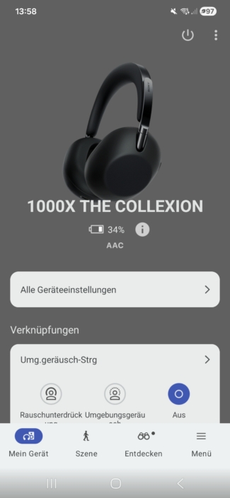 Sony 1000X The Collexion im Test – App