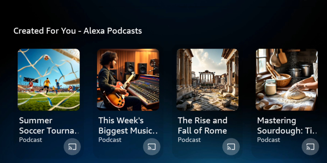Alexa+ kann jetzt maßgeschneiderte Podcasts generieren.