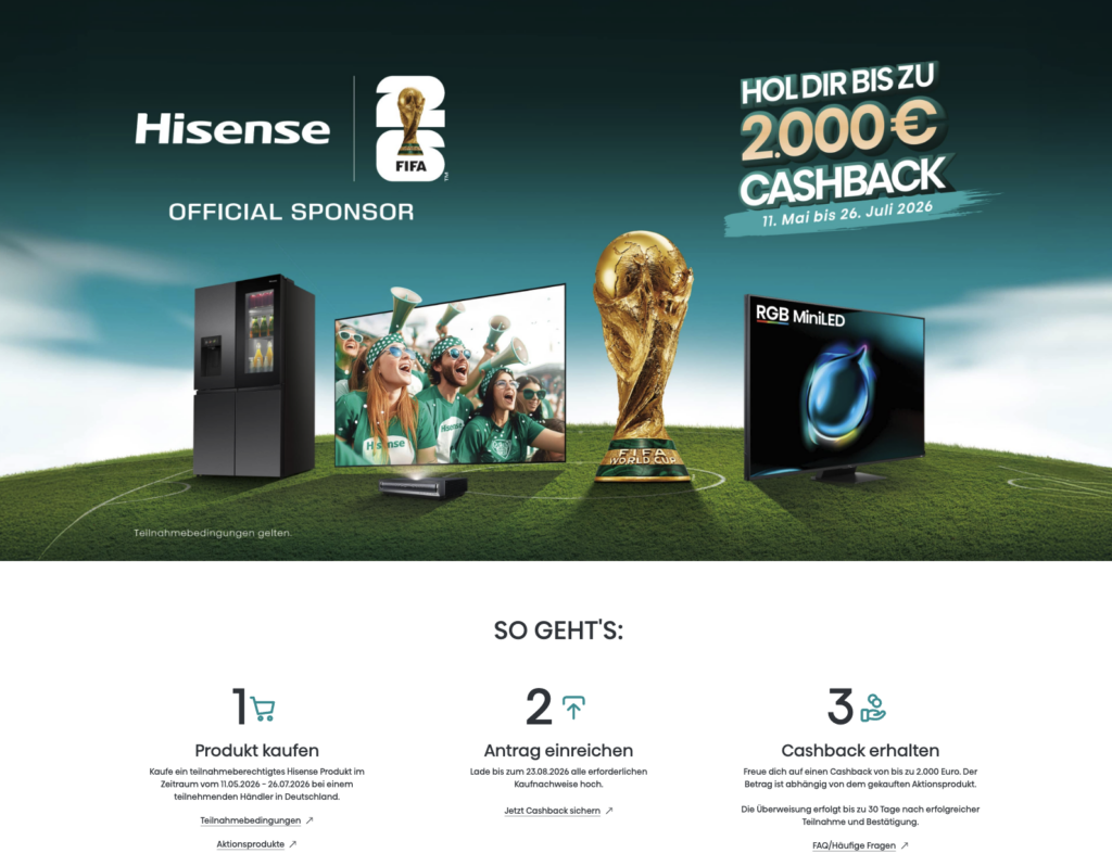 Hisense Cashback WM