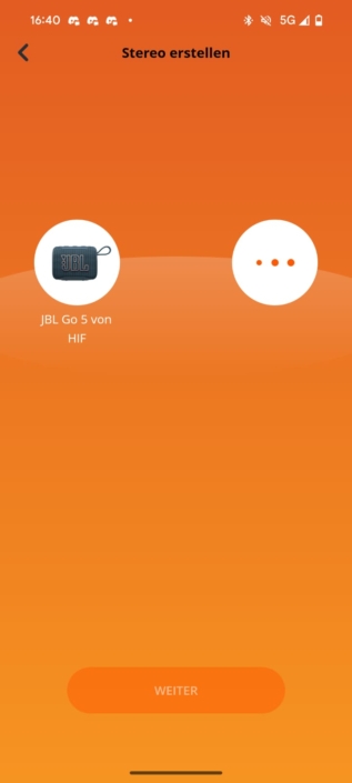 JBL Go 5 – Scressnhot Kopplung