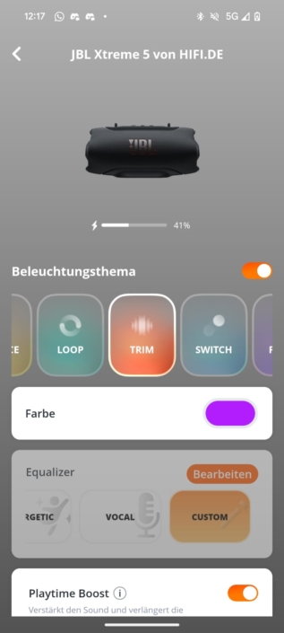 JBL Xtreme 5 – Screenshot