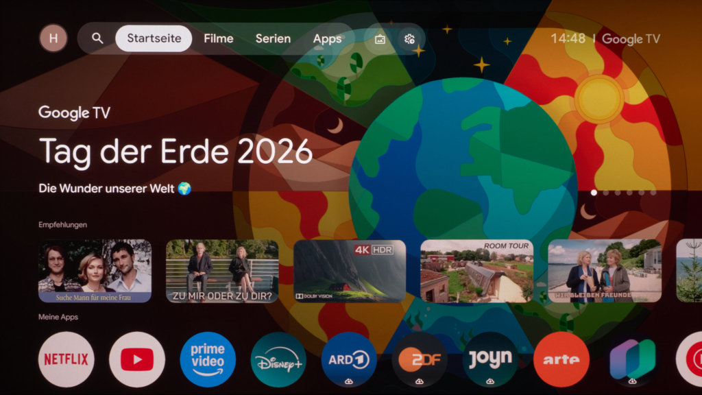 Startseite Google TV