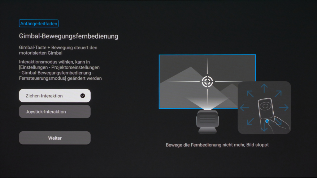 Gimbal-Bewegungsfernbedienung
