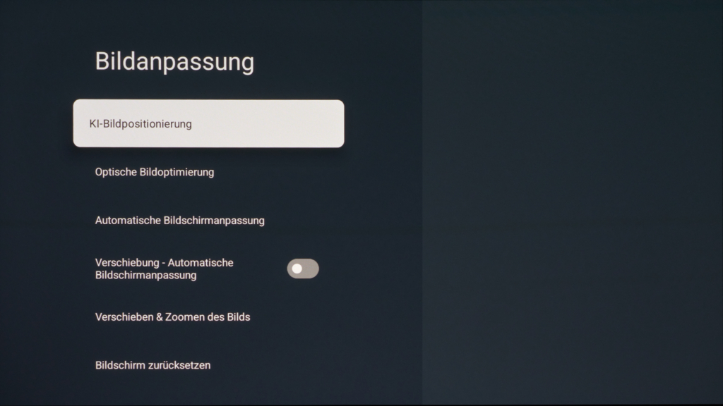 Bildanpassung Optionen