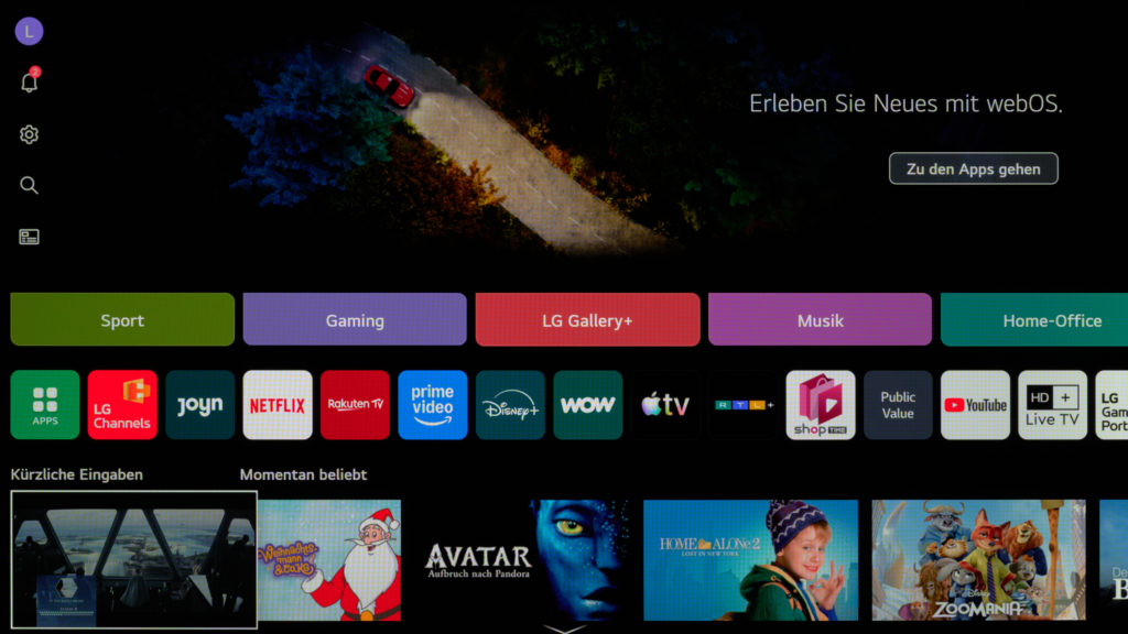 Startseite webOS