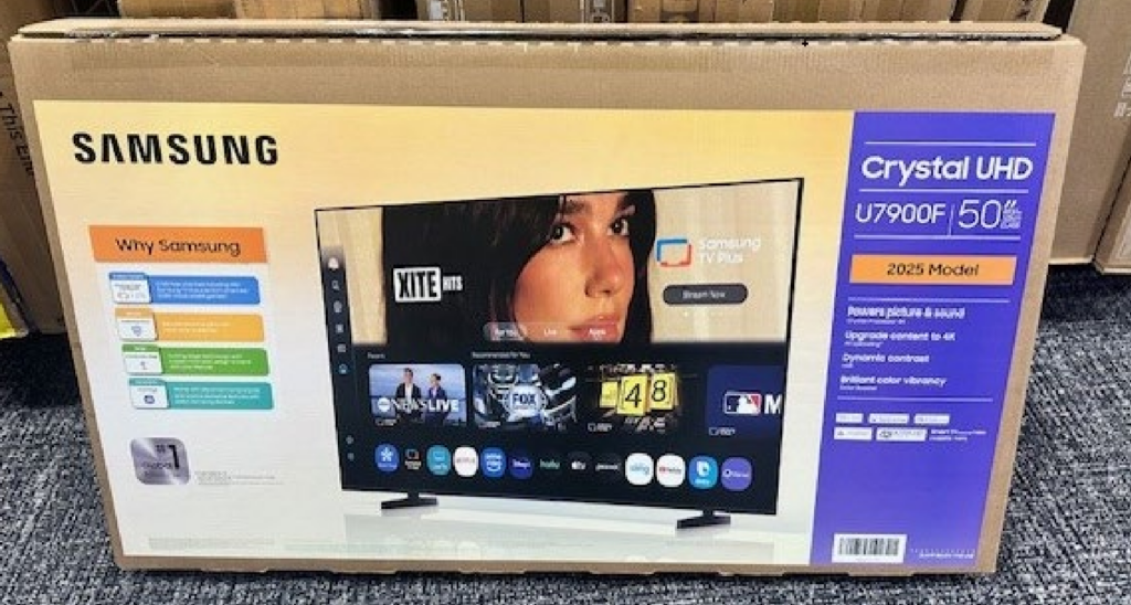 Dieser Fernseherkarton von Samsung hat die Millionenklage ausgelöst.