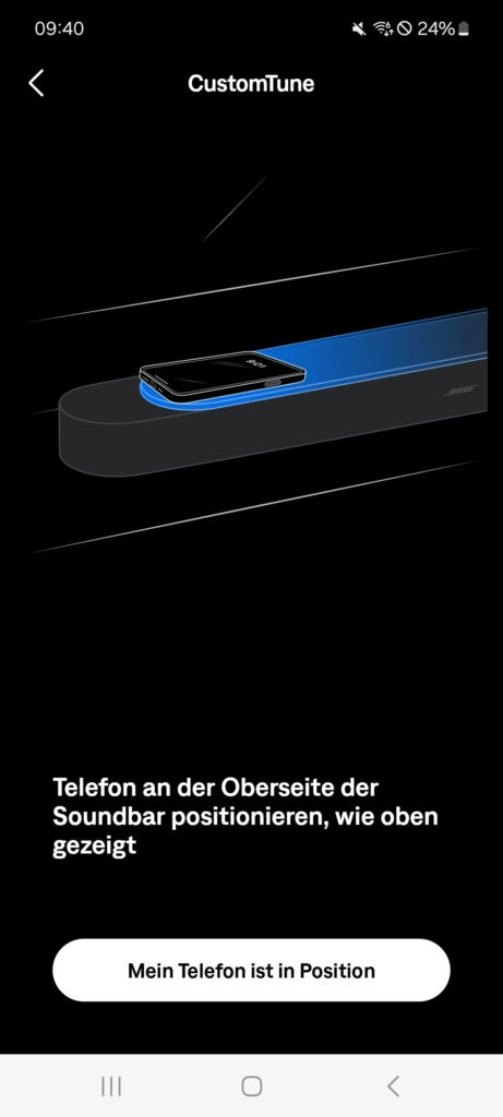 Bose App Einmessung KKalibrierung