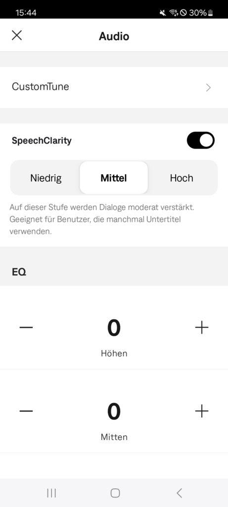 Bose App Klangeinstellungen