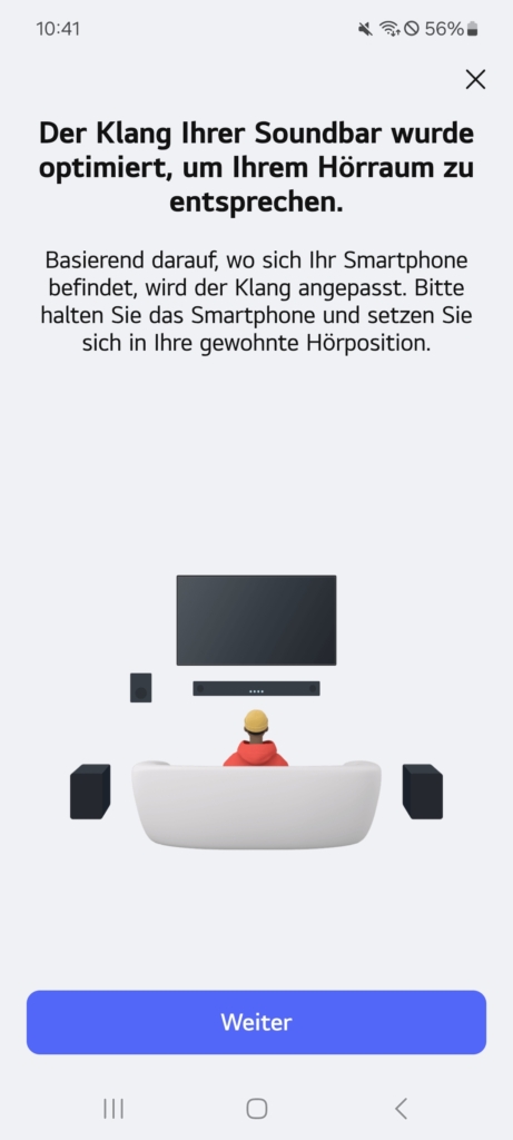 LG ThinQ App Einmessung