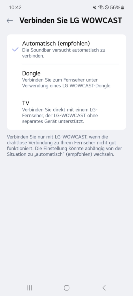LG ThinQ App Wowcast