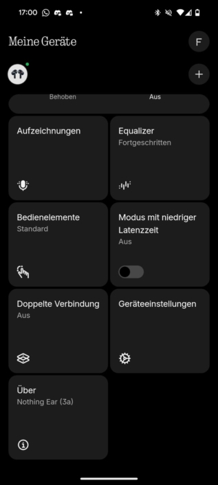 Nothing Ear (3a) – Screenshot