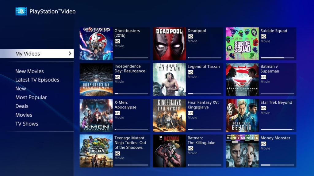 Früher hat der PlayStation Store auch Filme und Serien angeboten.