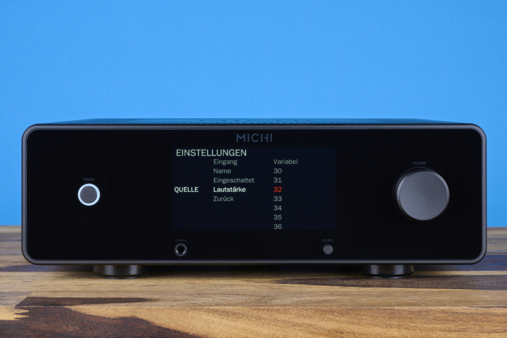 Rotel Michi X430 – Einstellung einzelner Quellen