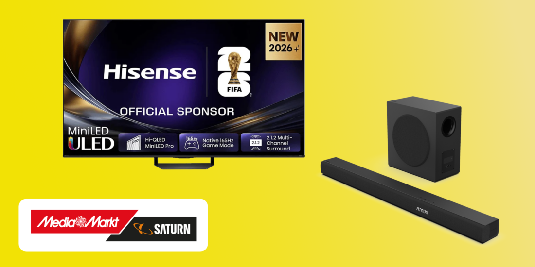 Hisense U7DS und AX3100Q gemeinsam im Angebot bei MediaMarkt.