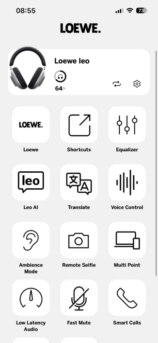 Loewe Leo im Test – App-Screenshot
