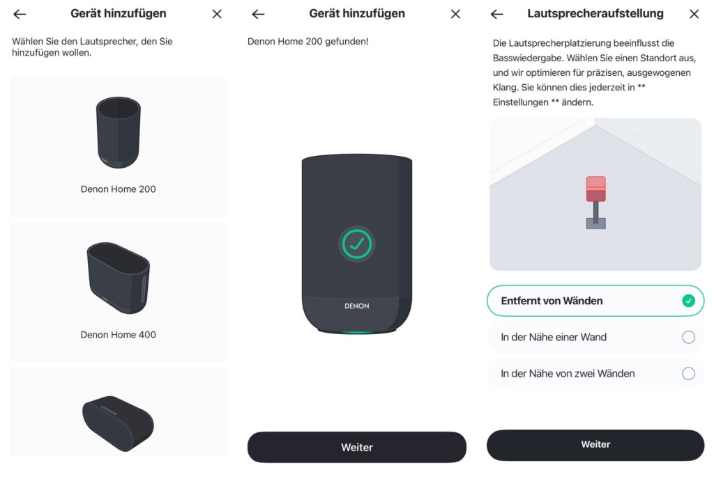 Denon Home 200 Einrichtung per HEOS-App