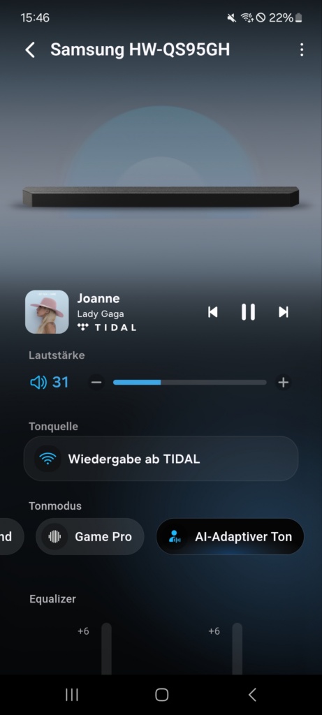 Samsung Sound App Erweiterte Toneinstellungen