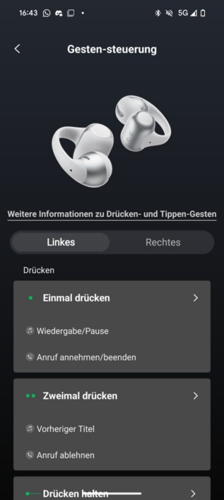 Shokz OpenDots 2 – Bedienung