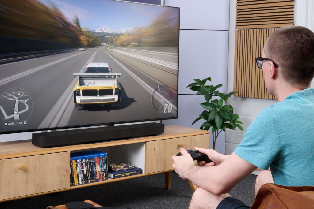 Testsituation mit Xbox und Soundbar