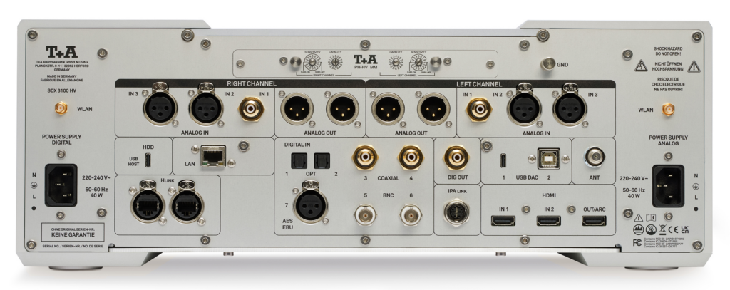 T+A SDX 3100 HV Rückseite Schnittstellen