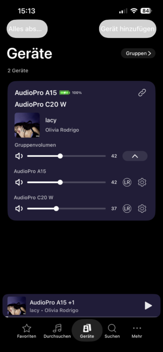 Audio Pro C20 W im Test – Apps