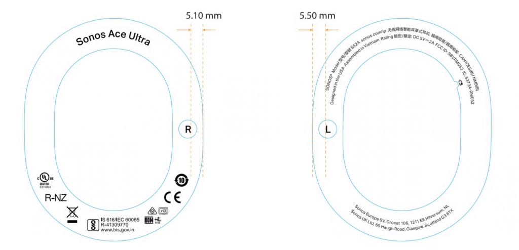 Die FCC hat die Sonos Ace Ultra bereits zertifiziert.