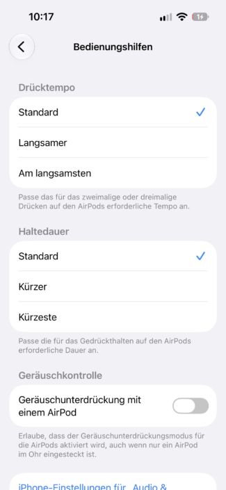 Apple AirPods 5 mit kabellosem Ladecase – Touchgesten