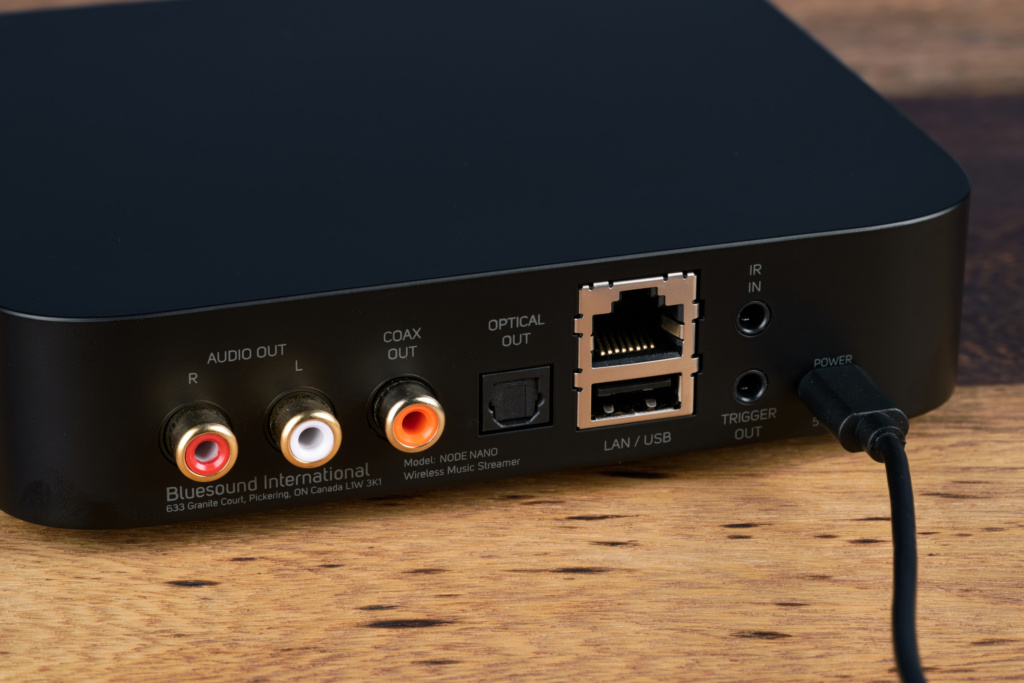 Bluesound Node Nano Anschlüsse Rückseite