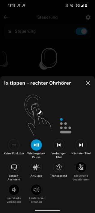 Sennheiser Momentum True Wireless 5 Bedienung
