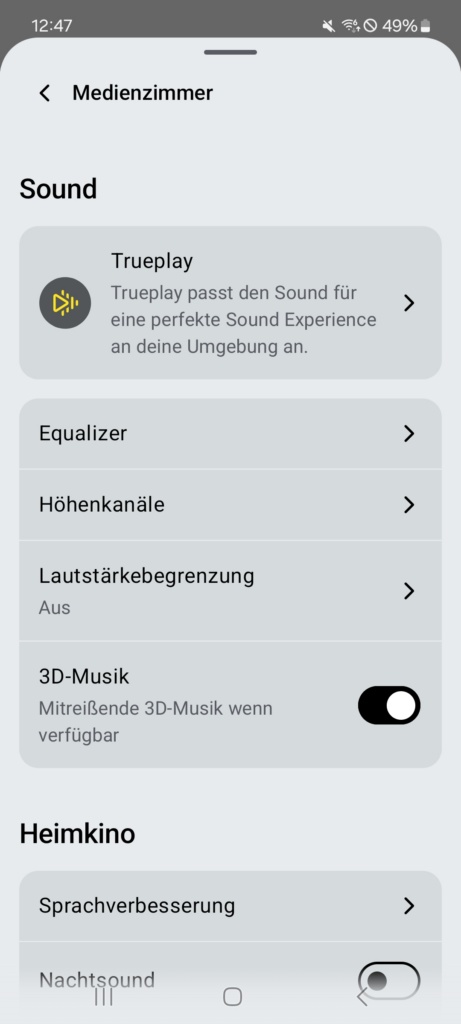 Sonos App Trueplay